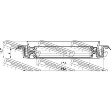 Сальник ступицы колеса FEBEST 95TCS-69860712X-1