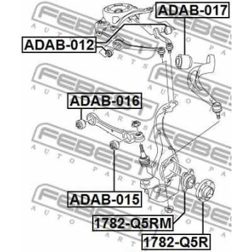 Подвеска рычага независимой подвески колеса FEBEST ADAB-015-1
