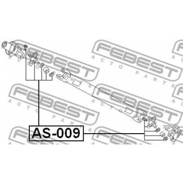 Шарнир продольного вала FEBEST AS-009-1