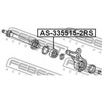 Подшипник приводного вала FEBEST AS-335515-2RS-1