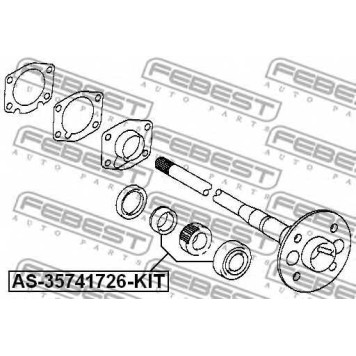 Подшипник приводного вала FEBEST AS-35741726-KIT-1