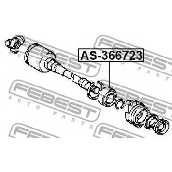 Подшипник приводного вала FEBEST AS-366723-1