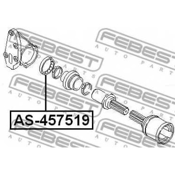 Подшипник приводного вала FEBEST AS-457519-1