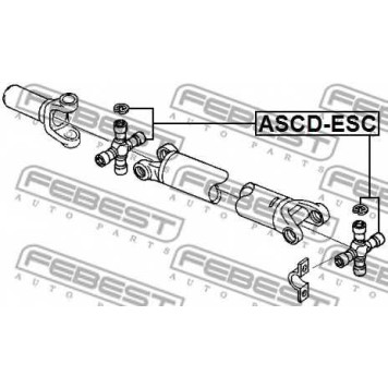 Шарнир продольного вала FEBEST ASCD-ESC-1