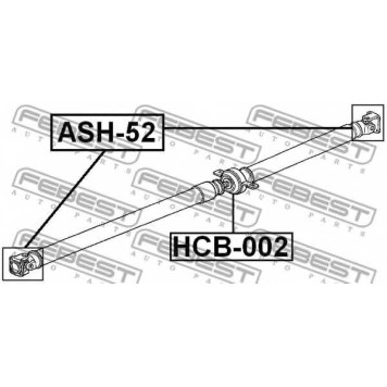 Шарнир продольного вала FEBEST ASH-52-1