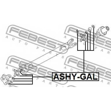 Шарнир продольного вала FEBEST ASHY-GAL-1