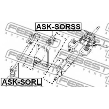 Вал сошки рулевого управления FEBEST ASK-SORSS-1