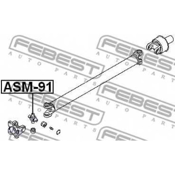 Шарнир продольного вала FEBEST ASM-91-1