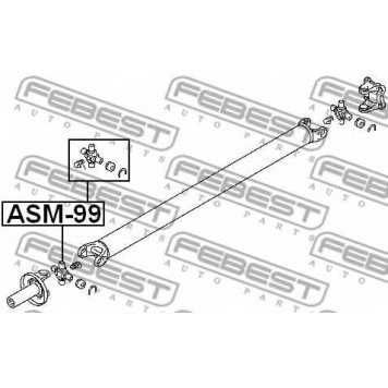 Шарнир продольного вала FEBEST ASM-99-1
