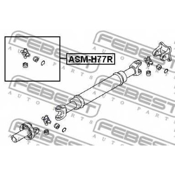 Шарнир продольного вала FEBEST ASM-H77R-1