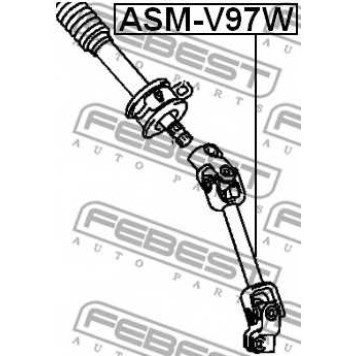Вал сошки рулевого управления FEBEST ASM-V97W-1