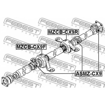 Шарнир продольного вала FEBEST ASMZ-CX9-1