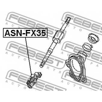Вал сошки рулевого управления FEBEST ASN-FX35-1