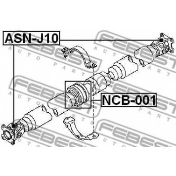 Шарнир продольного вала FEBEST ASN-J10-1