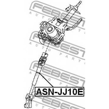 Вал сошки рулевого управления FEBEST ASN-JJ10E-1