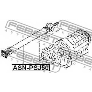 Карданный вал, главная передача FEBEST ASN-PSJ50-1