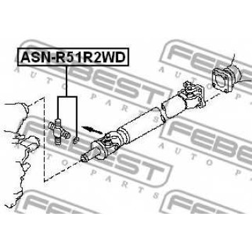 Шарнир продольного вала FEBEST ASN-R51R2WD-1