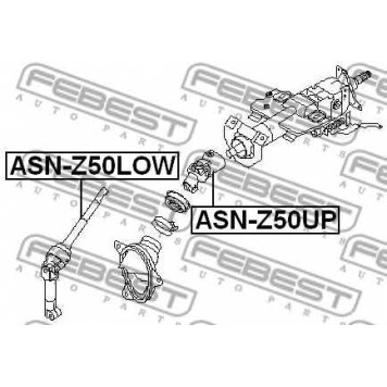Вал сошки рулевого управления FEBEST ASN-Z50LOW-1