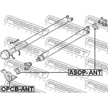 Шарнир продольного вала FEBEST ASOP-ANT-1