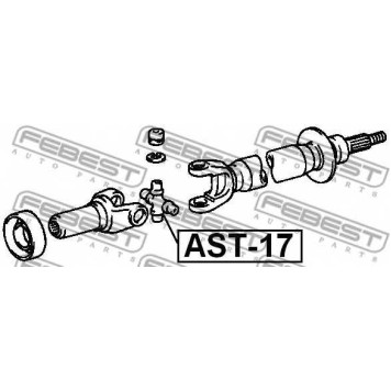Шарнир продольного вала FEBEST AST-17-1