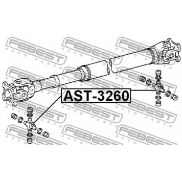 Шарнир продольного вала FEBEST AST-3260-1