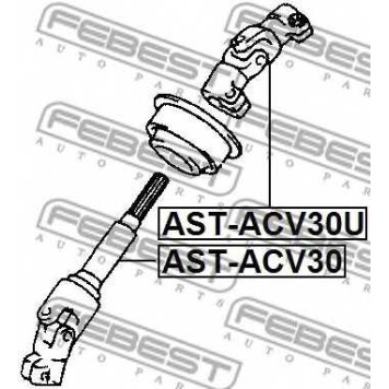 Вал сошки рулевого управления FEBEST AST-ACV30-1