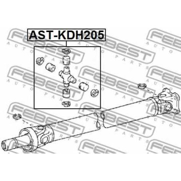 Шарнир продольного вала FEBEST AST-KDH205-1