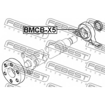 Подшипник, промежуточный подшипник карданного вала FEBEST BMCB-X5-1