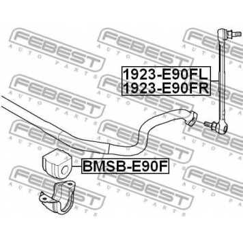Опора стабилизатора FEBEST BMSB-E90F-1