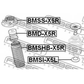 Тарелка пружины FEBEST BMSI-X5L-1