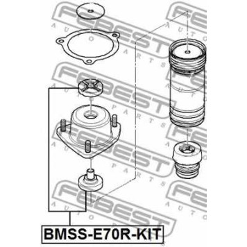 Подвеска амортизатора FEBEST BMSS-E70R-KIT