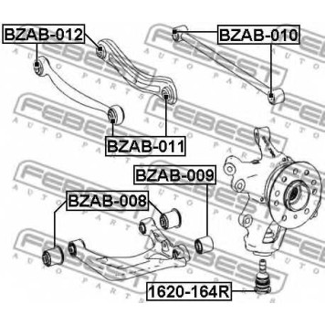 Подвеска рычага независимой подвески колеса FEBEST BZAB-008-1