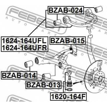 Подвеска рычага независимой подвески колеса FEBEST BZAB-015-1