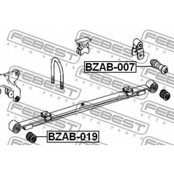 Втулка листовой рессоры FEBEST BZAB-019-1