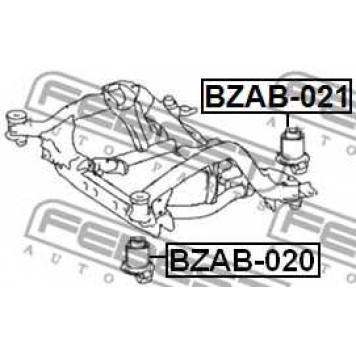 Втулка балки моста FEBEST BZAB-020-1