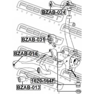 Подвеска рычага независимой подвески колеса FEBEST BZAB-031-1
