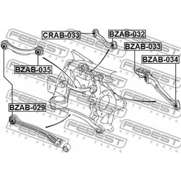 Подвеска рычага независимой подвески колеса FEBEST BZAB-034-1