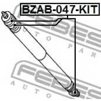 Втулка, амортизатор FEBEST BZAB-047-KIT-1