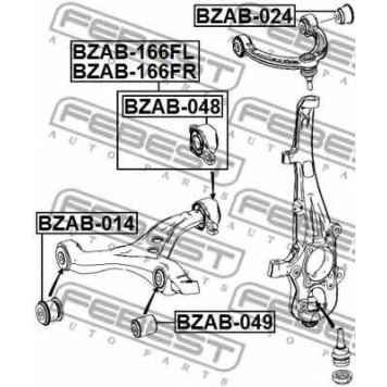 Подвеска рычага независимой подвески колеса FEBEST BZAB-166FR-1