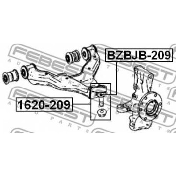 Ремкомплект, несущих / направляющих шарниров FEBEST BZBJB-209-1