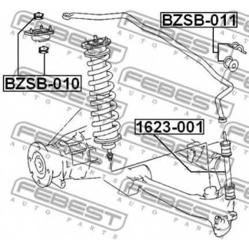 Втулка, амортизатор FEBEST BZSB-010-1