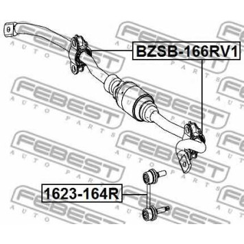 Опора стабилизатора FEBEST BZSB-166RV1-1