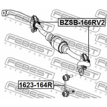 Опора стабилизатора FEBEST BZSB-166RV2-1