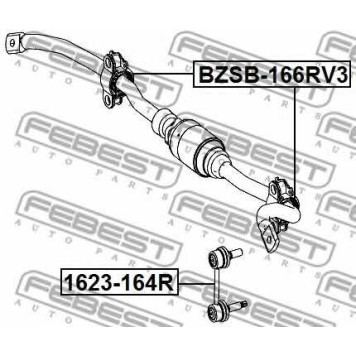 Опора стабилизатора FEBEST BZSB-166RV3-1