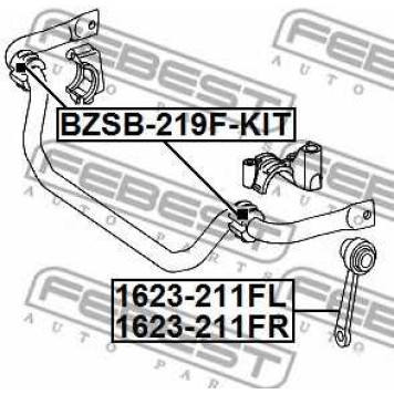 Опора стабилизатора FEBEST BZSB-219F-KIT-1
