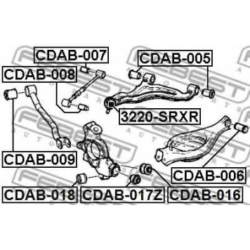 Втулка рычага колесной подвески FEBEST CDAB-018-1