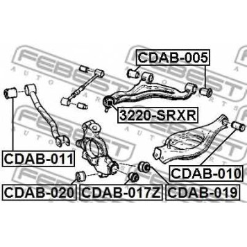 Втулка рычага колесной подвески FEBEST CDAB-020-1