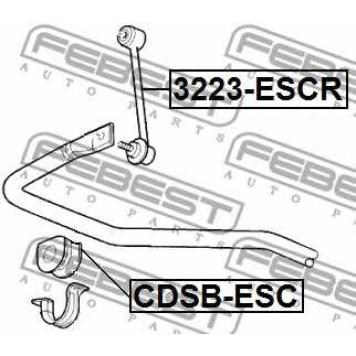 Опора стабилизатора FEBEST CDSB-ESC-1