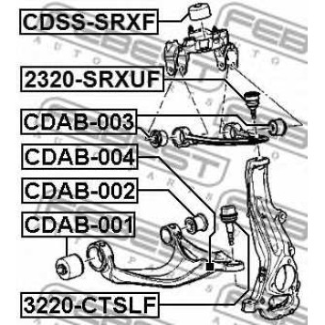 Втулка, амортизатор FEBEST CDSS-SRXF-1