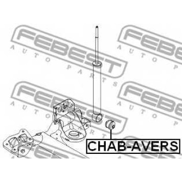 Втулка, амортизатор FEBEST CHAB-AVERS-1